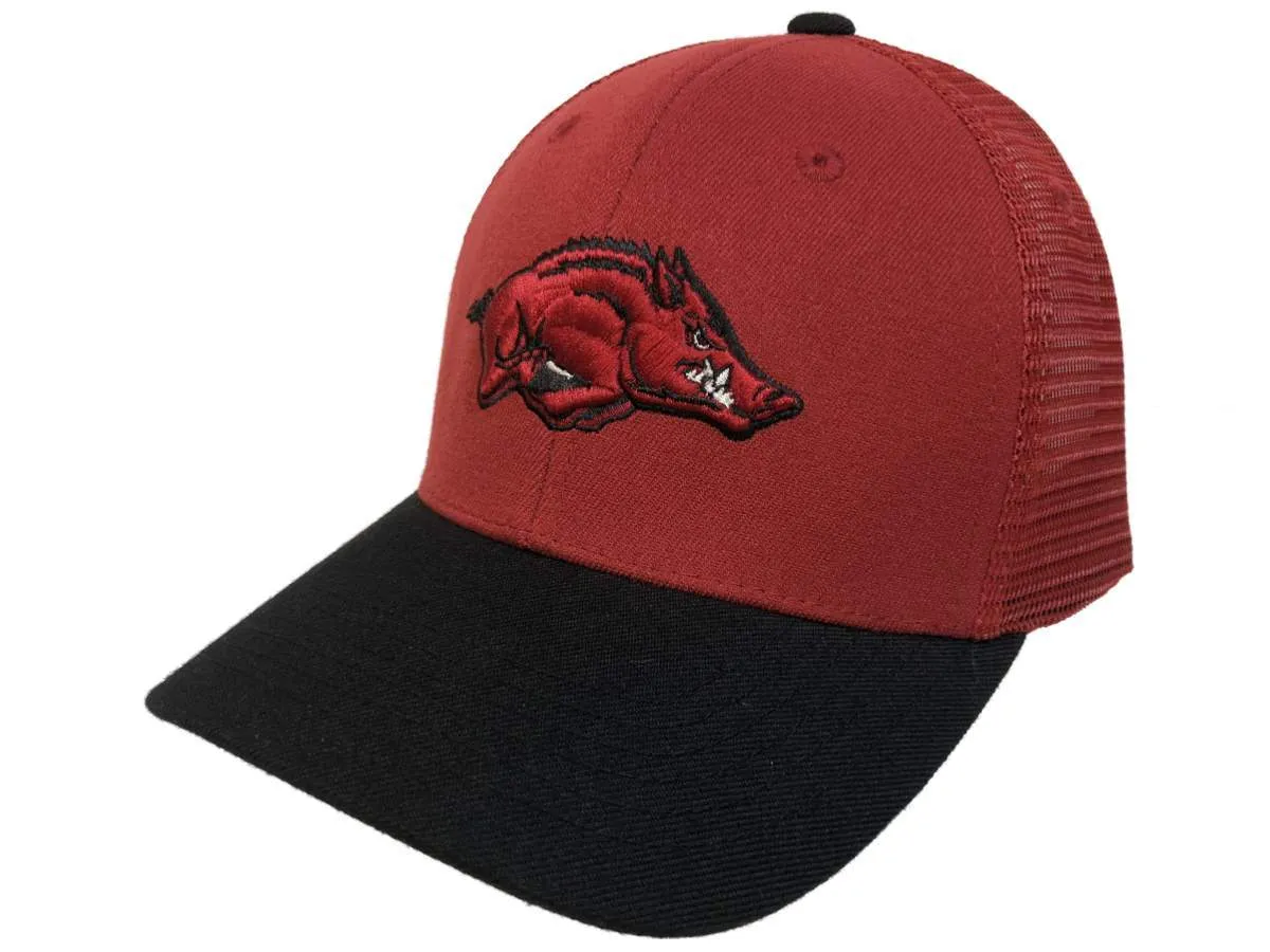 Arkansas Razorbacks TOW Red & Black "Series" Mesh Structured Adj. Strap Hat Cap