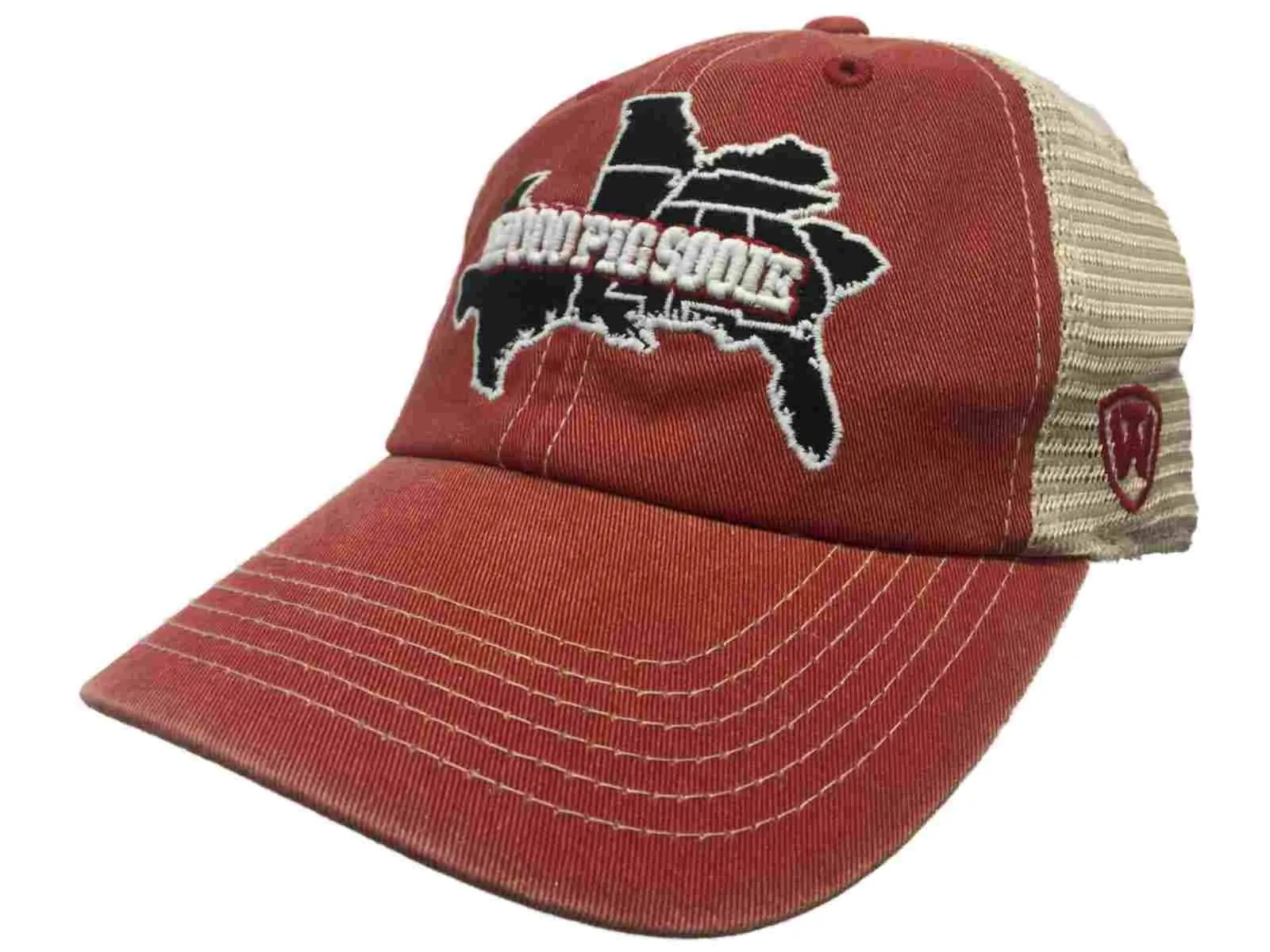 Arkansas Razorbacks TOW Red SEC Wooo Pig Sooie Mesh Adjustable Snapback Hat Cap