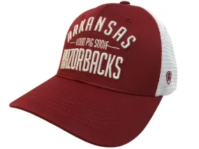 Arkansas Razorbacks TOW Red Trainer "Wooo Pig Sooie" Mesh Snapback Hat Cap