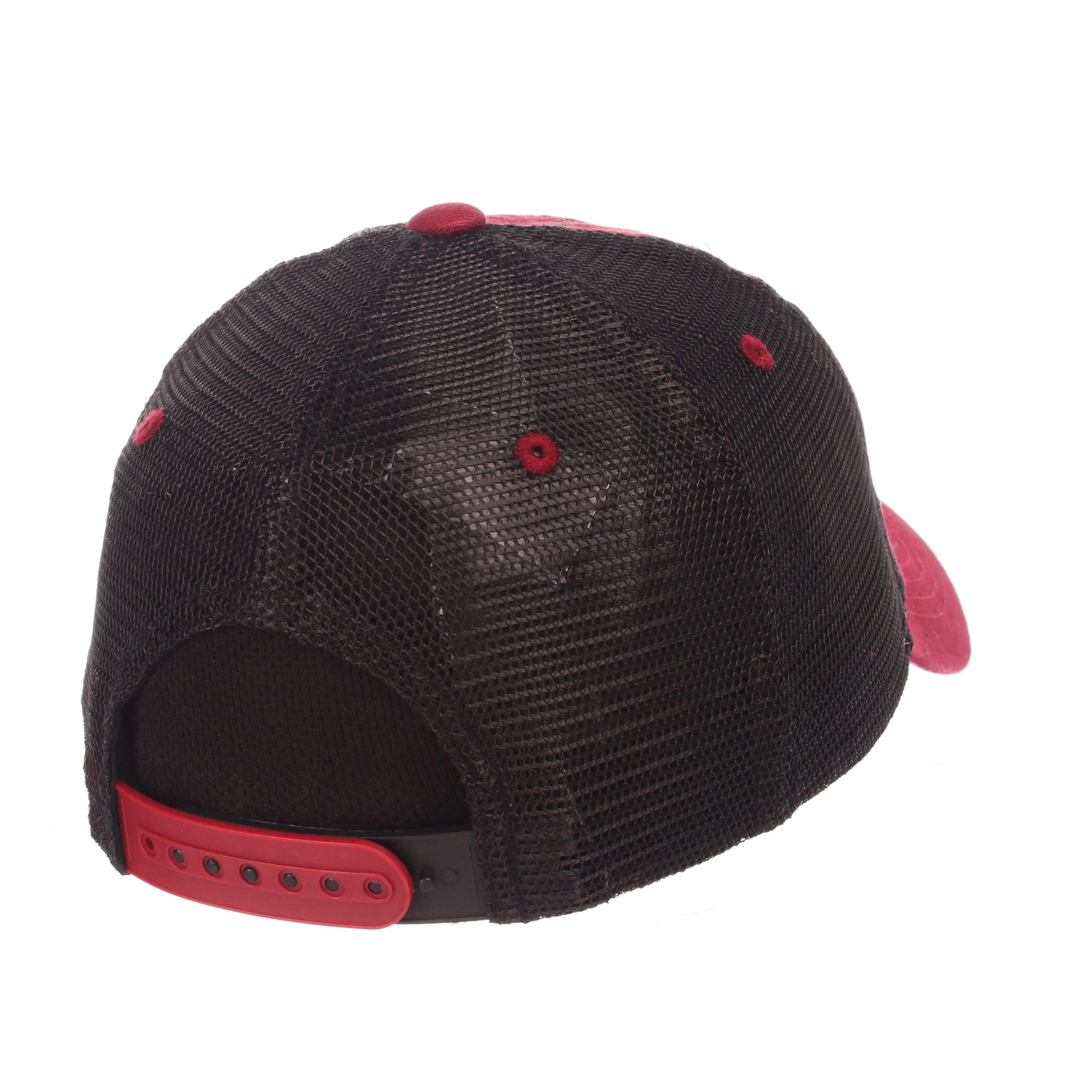 Arkansas Razorbacks Zephyr "Freeway" Red w/ Black Mesh Adj. Slouch Hat Cap