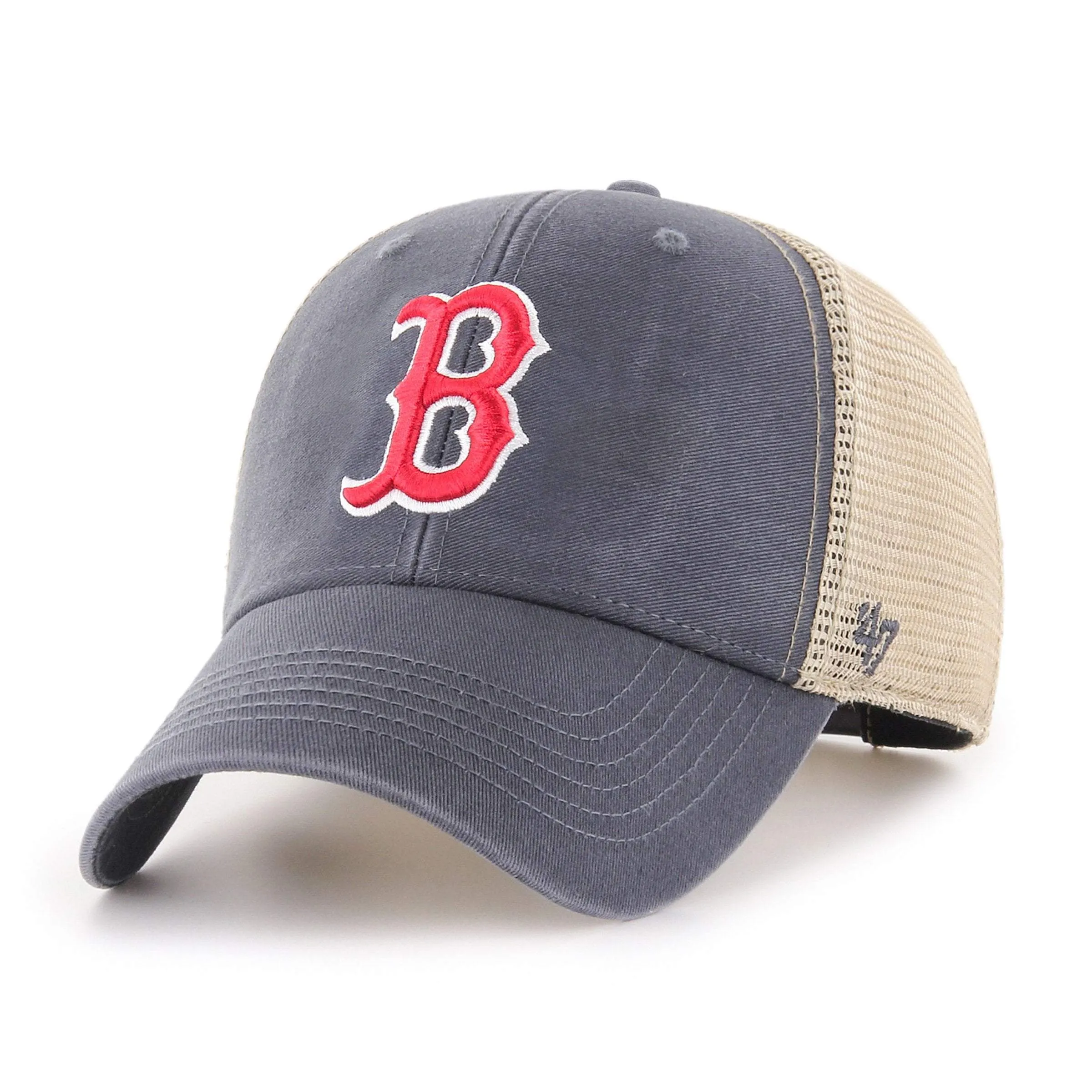 Boston Red Sox '47 Flagship MVP Navy with Tan Mesh Structured Adj. Hat Cap