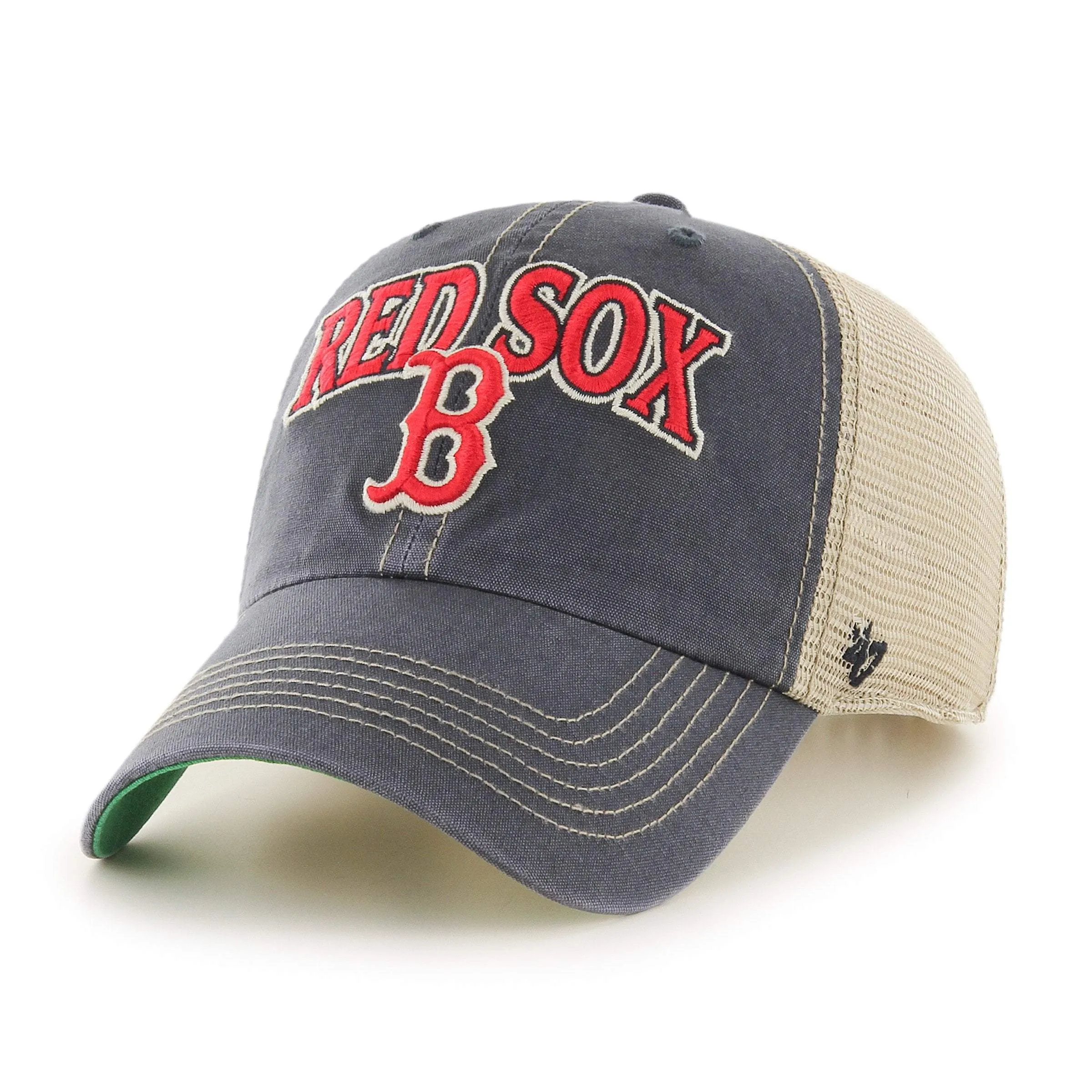Boston Red Sox '47 Vintage Navy Tuscaloosa Clean Up Mesh Snapback Slouch Hat Cap