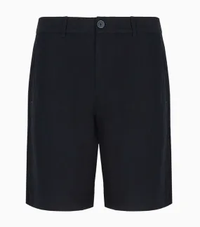 Chino Shorts In Linen Blend Twill Deep Navy