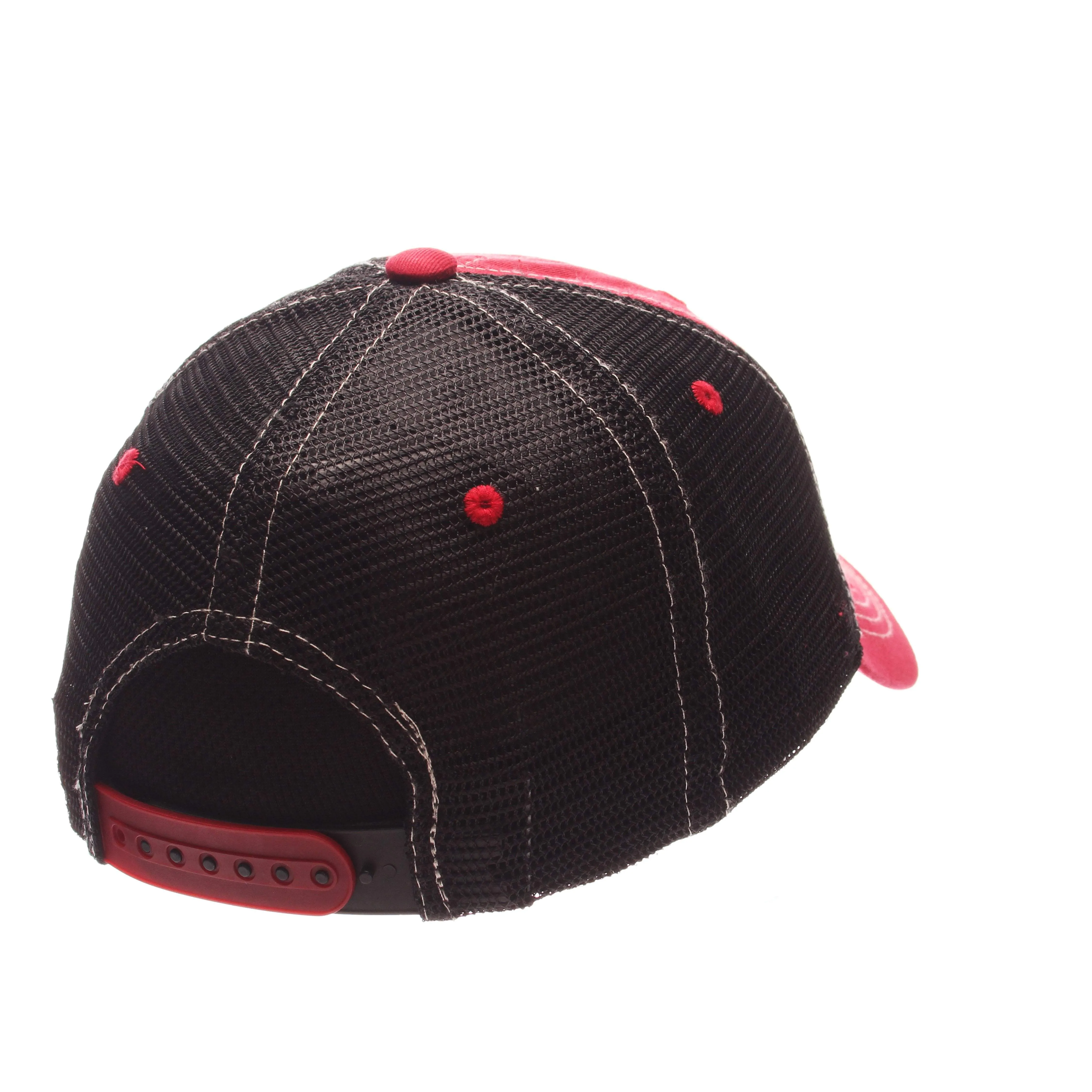 Georgia Bulldogs Zephyr Red & Black Route Style Mesh Back Slouch Adj. Hat Cap