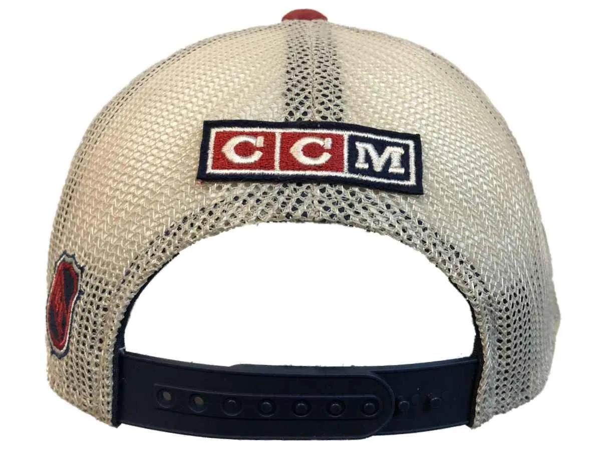 Montreal Canadiens Adidas Red CCM Vintage Mesh Structured Snapback Hat Cap