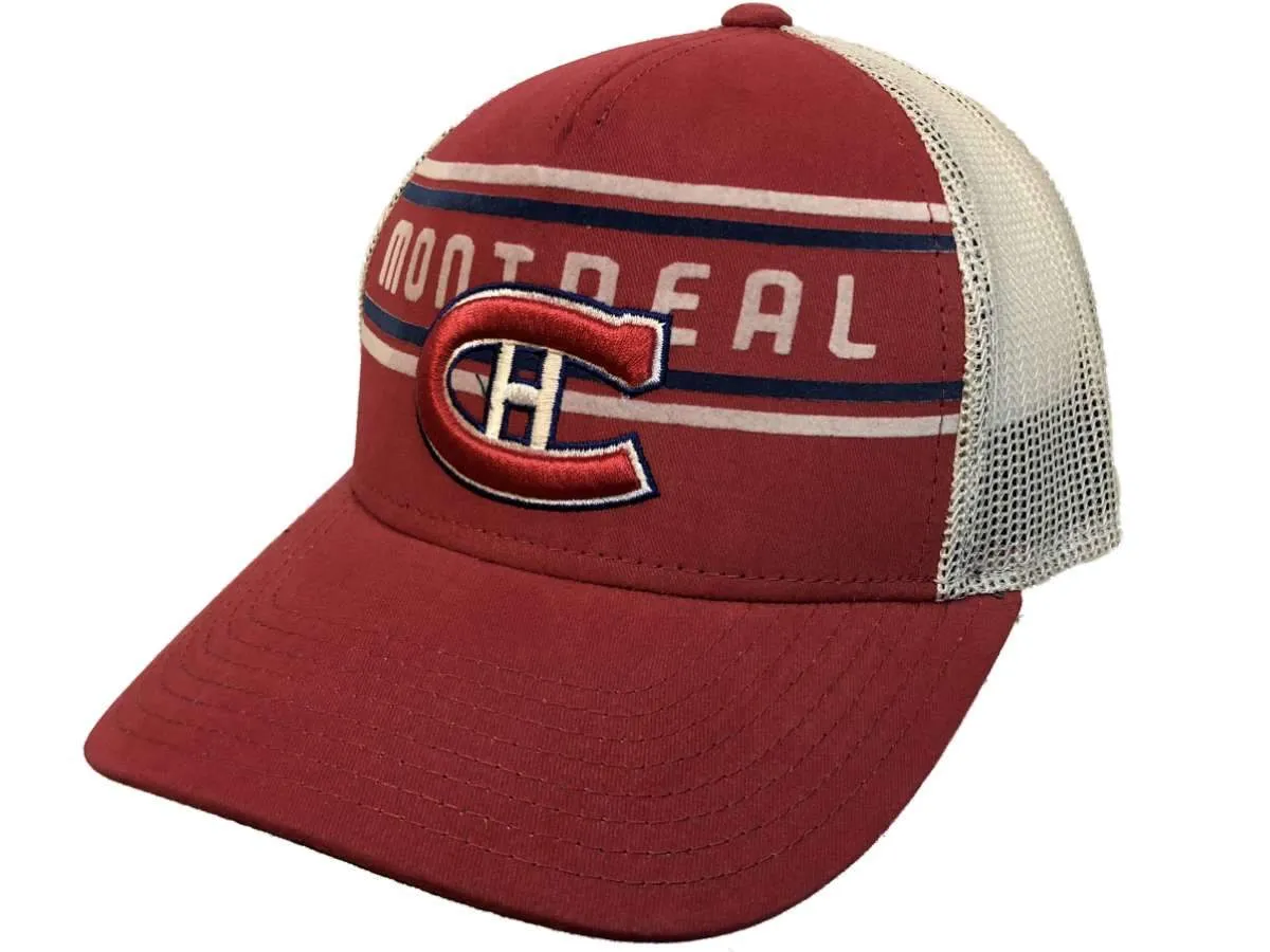 Montreal Canadiens Adidas Red CCM Vintage Mesh Structured Snapback Hat Cap