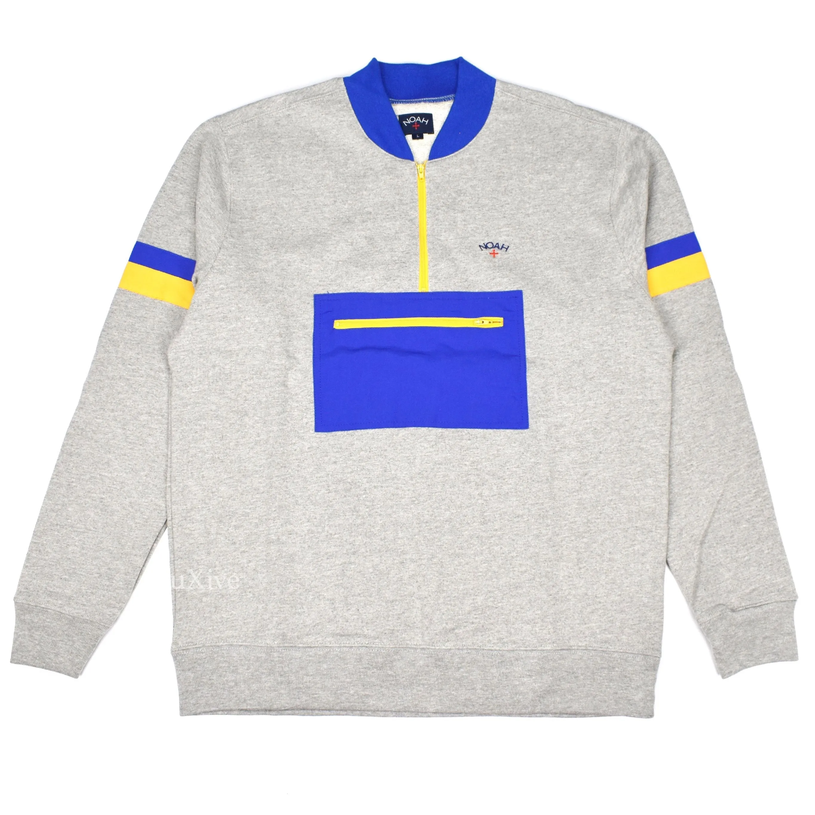Noah - Gray 1/4 Zip Logo Pullover