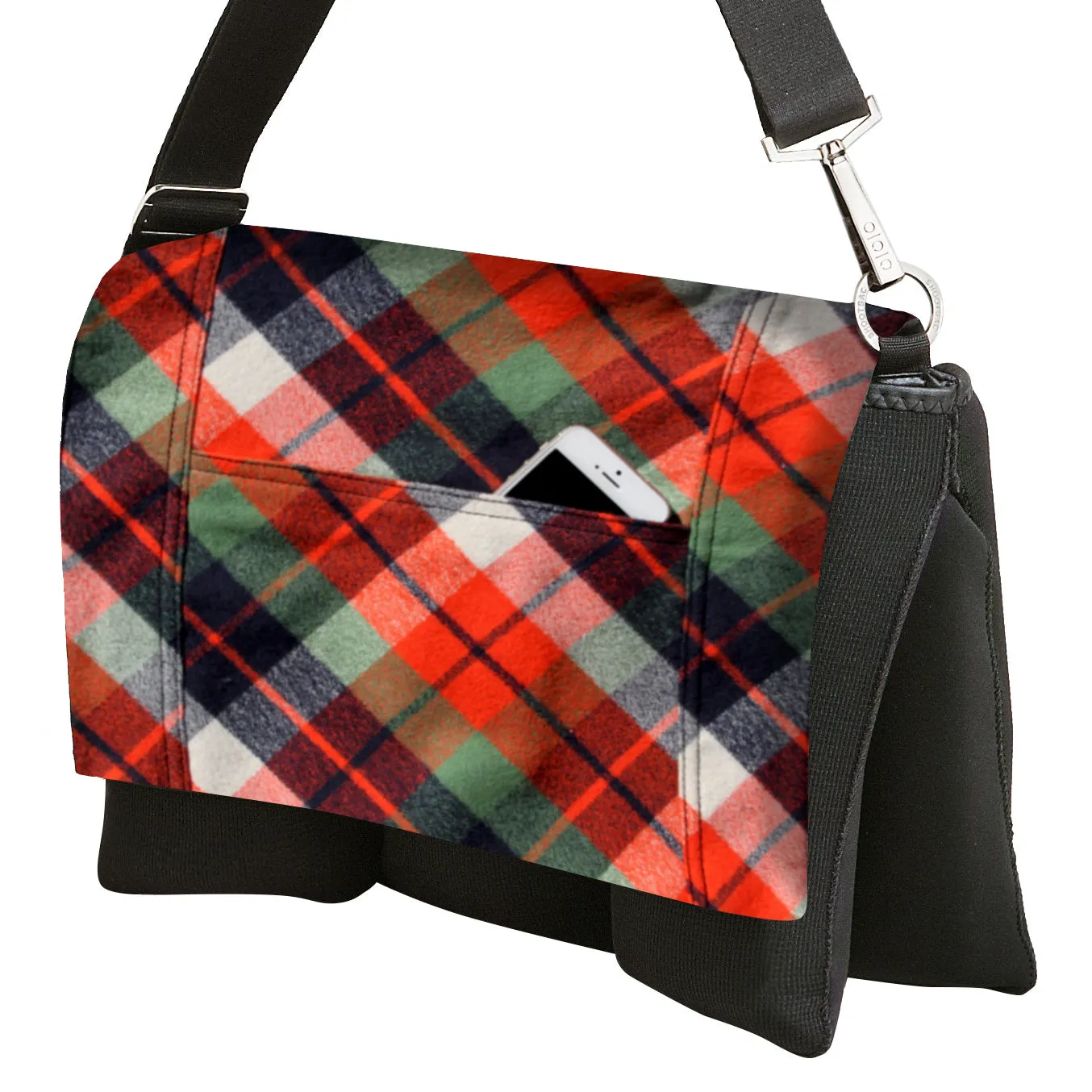 Pocket Cover Orange and Blue Plaid