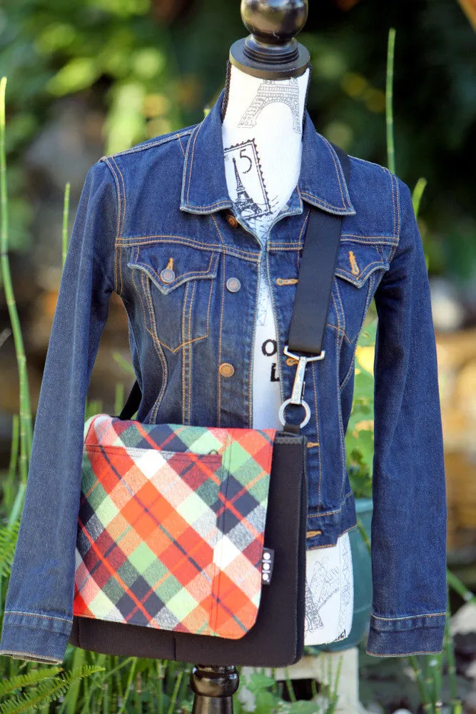 Pocket Cover Orange and Blue Plaid