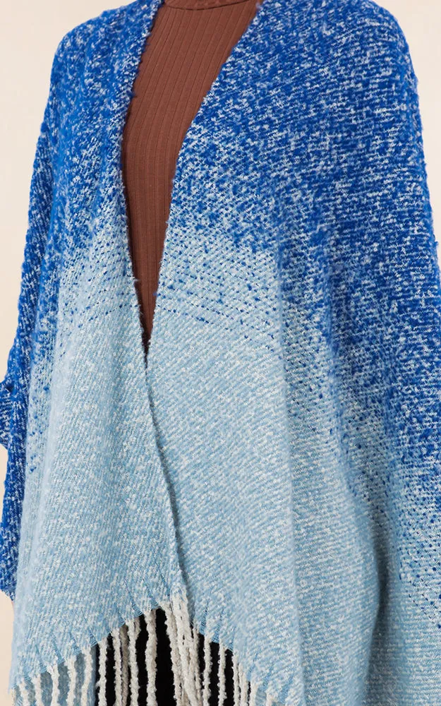 RA4282 TIE DYE GRUNGE LOOK KIMONO CAPE