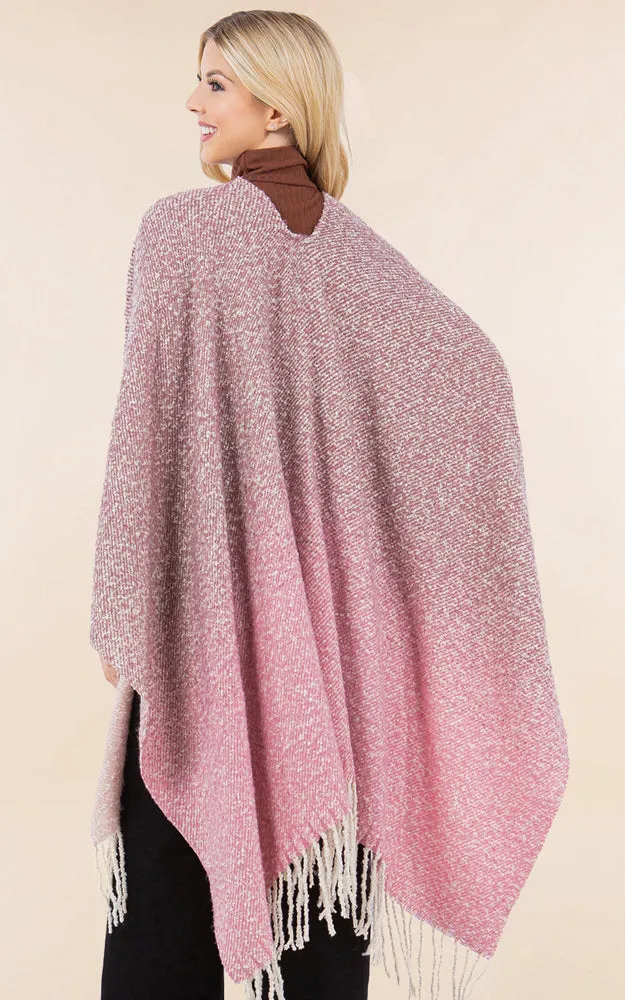 RA4282 TIE DYE GRUNGE LOOK KIMONO CAPE