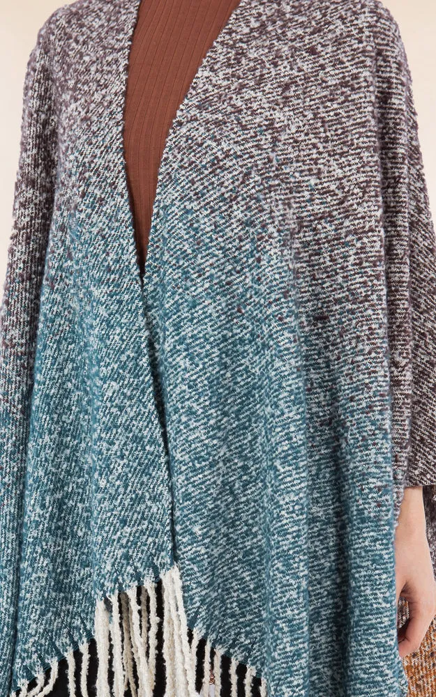RA4282 TIE DYE GRUNGE LOOK KIMONO CAPE