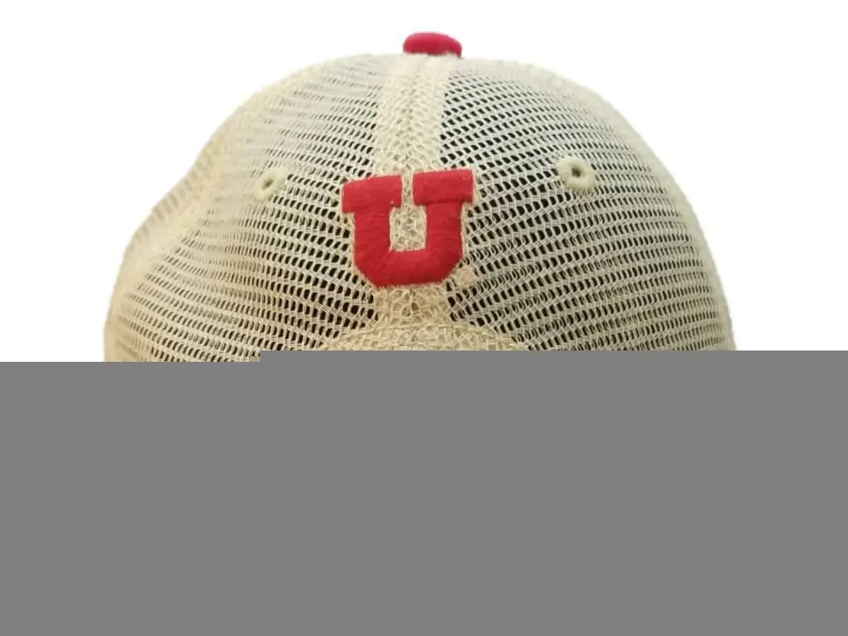 Utah Utes TOW Red & Black "United" Mesh Back Adj. Snapback Slouch Relax Hat Cap