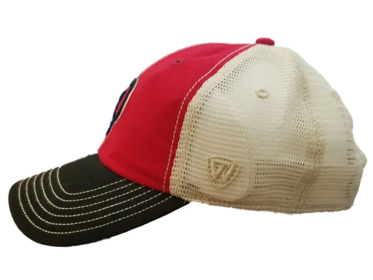 Utah Utes TOW Red & Black "United" Mesh Back Adj. Snapback Slouch Relax Hat Cap