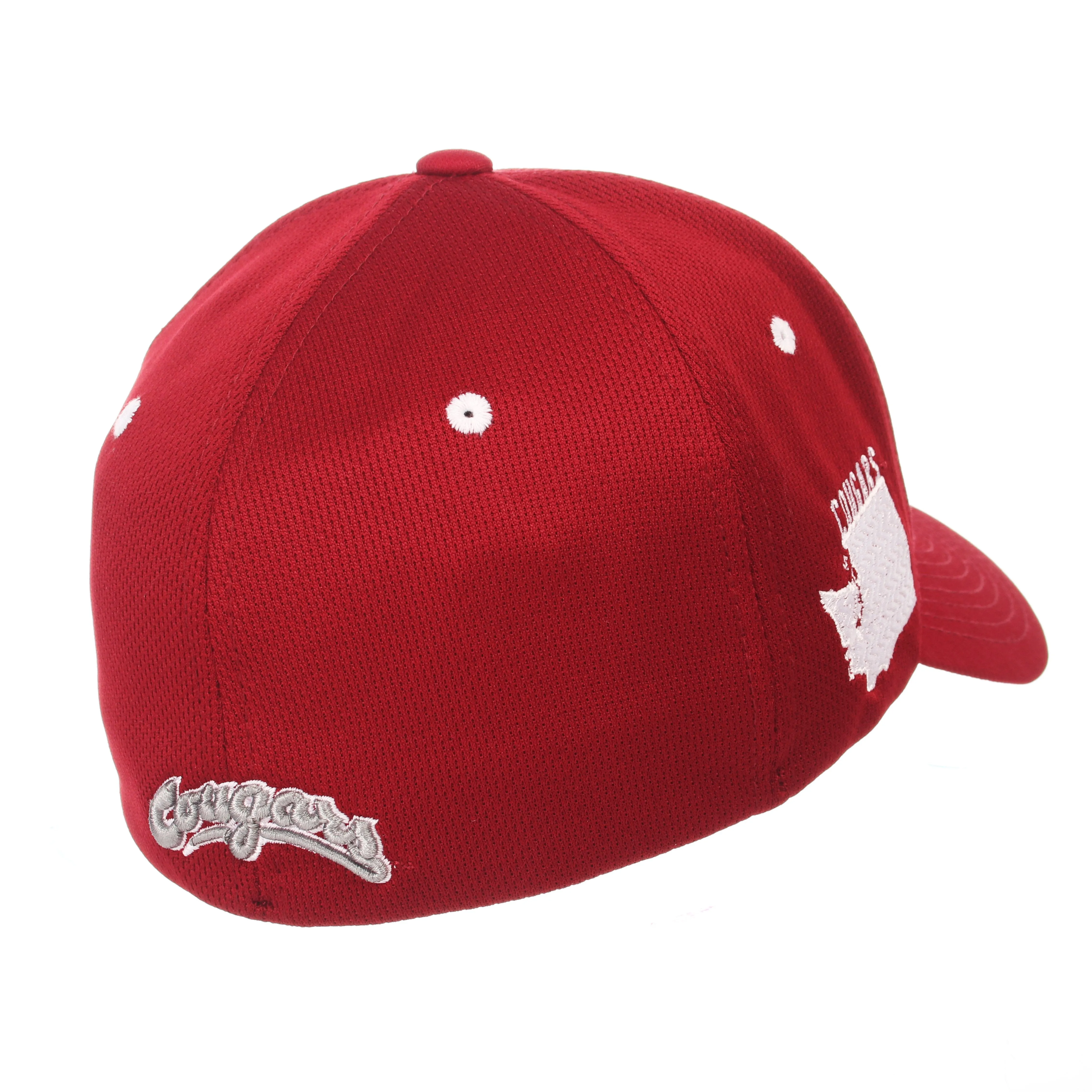 Washington State Cougars Zephyr Cardinal Red "Rambler" Stretch Fit Hat Cap (M/L)