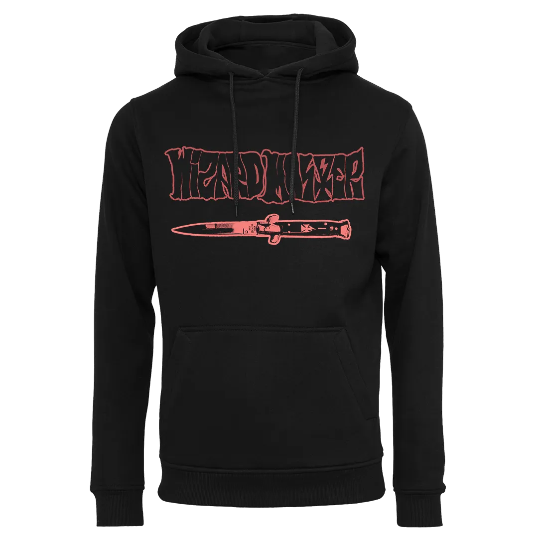 Wizard Master - Knife Red Logo Pullover Hoodie - Black