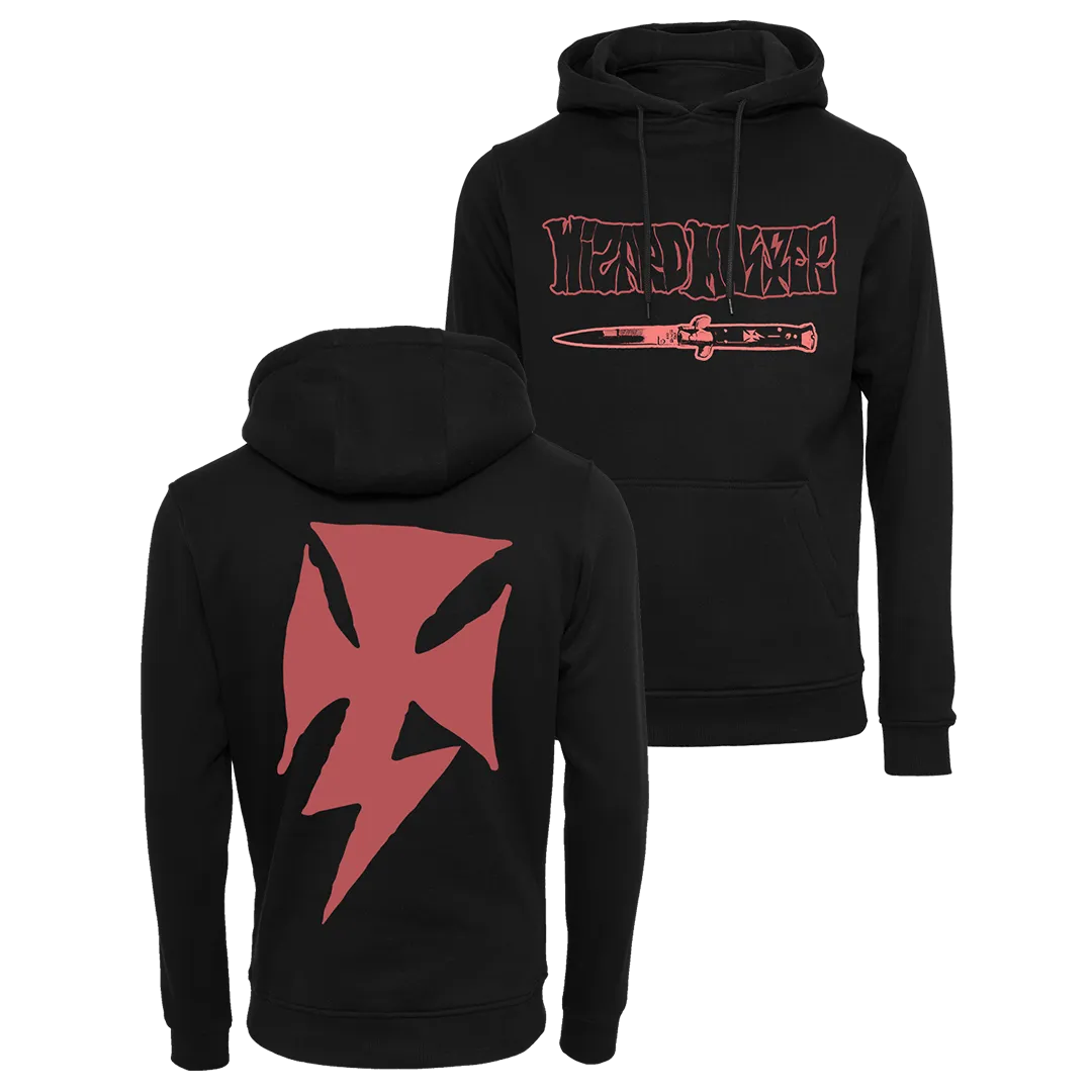 Wizard Master - Knife Red Logo Pullover Hoodie - Black